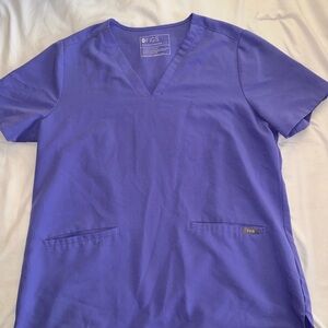 Figs Casma Purple Scrub Top